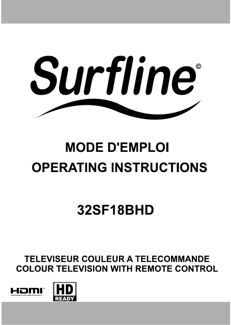 Page 1 de la notice Manuel utilisateur Surfline 32SF18BHD