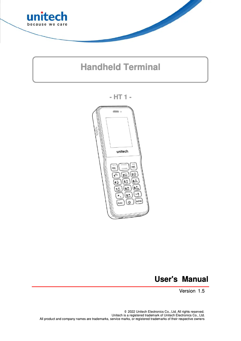 Image de la première page du manuel de l'appareil HT1