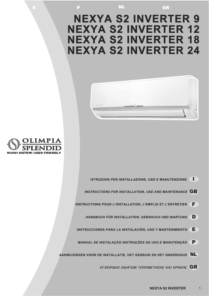 Image de la première page du manuel de l'appareil Nexya S2 Inverter