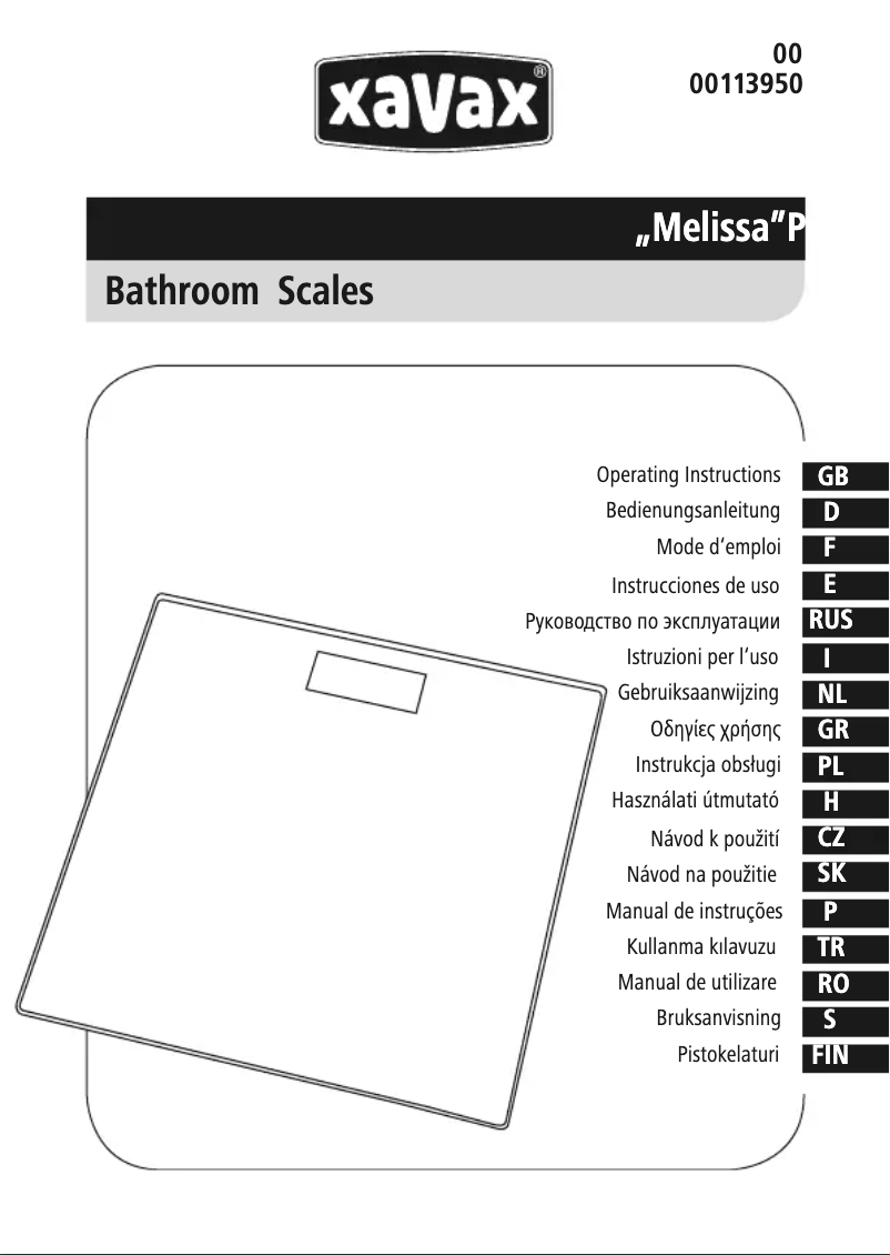 Image de la première page du manuel de l'appareil Melissa