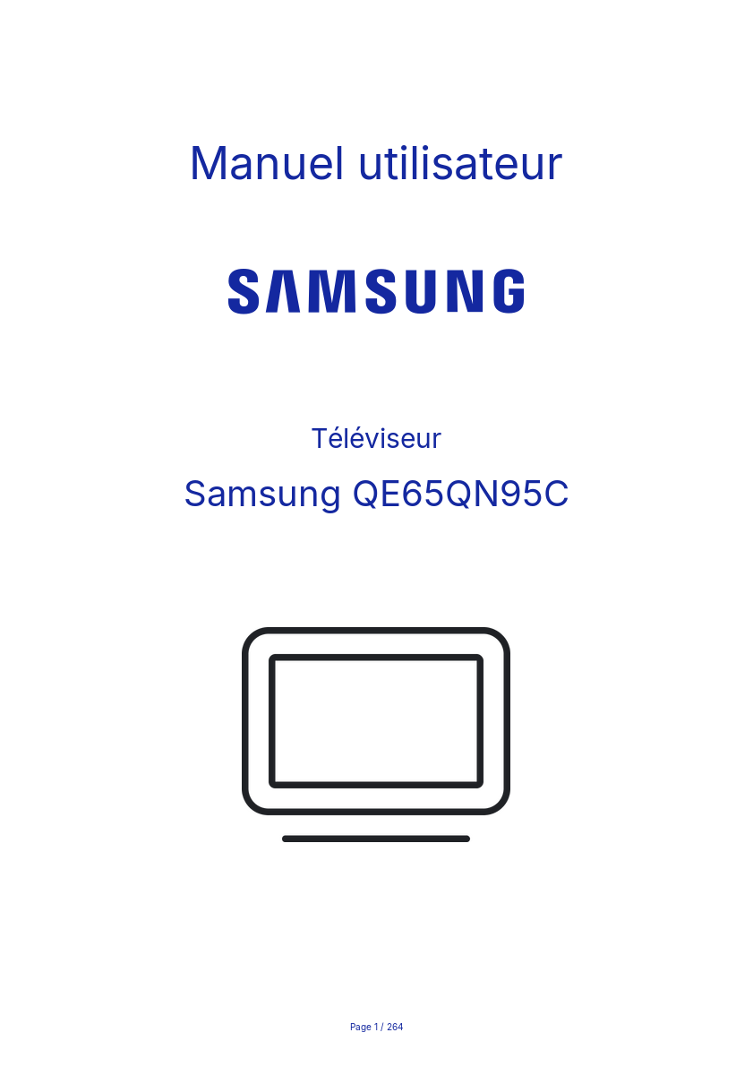 Page n°1 - Manuel utilisateur Samsung QE65QN95C
