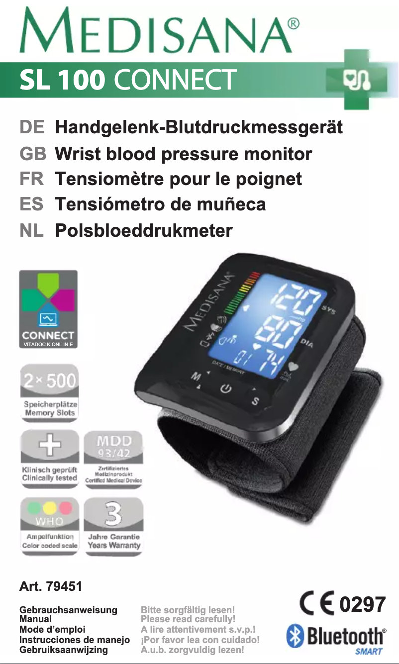 Image de la première page du manuel de l'appareil SL 100 Connect