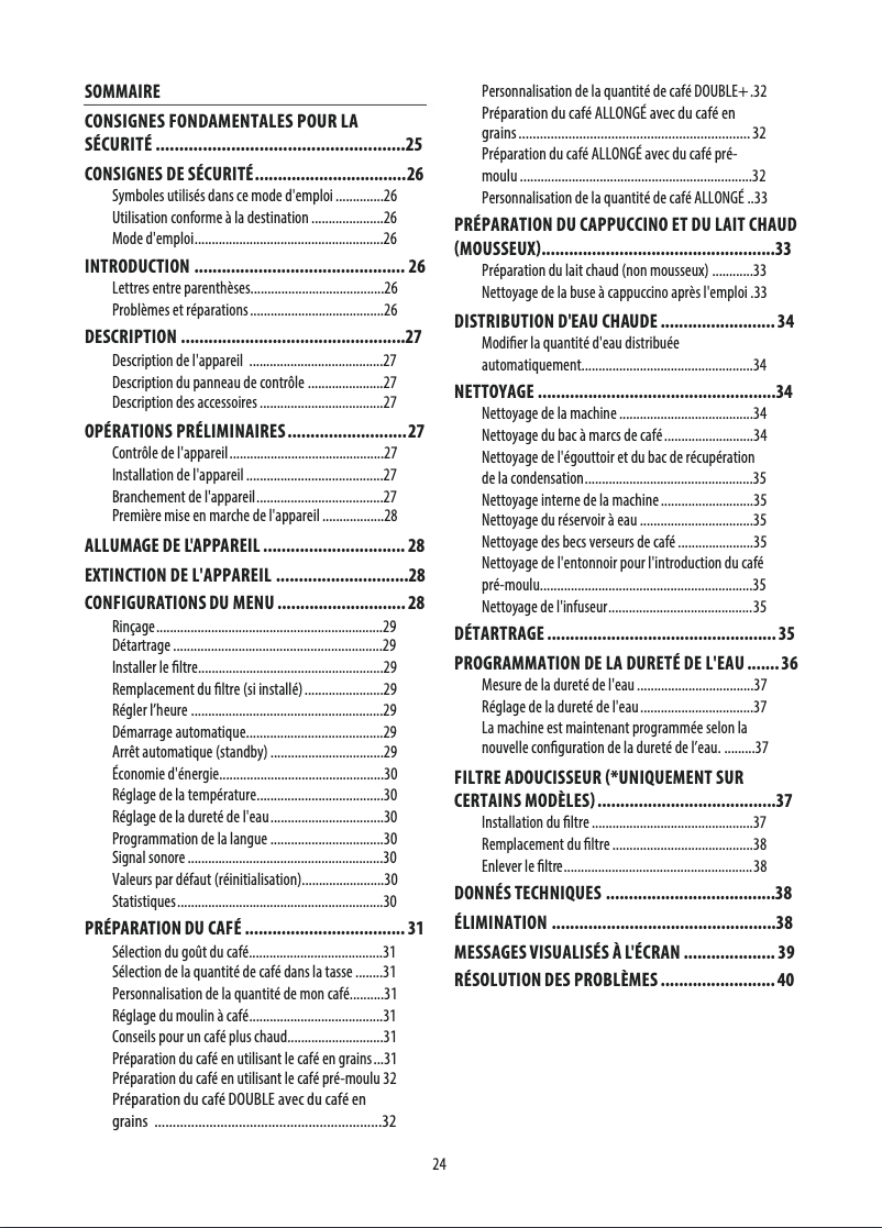 Page n°1 - Manuel utilisateur DeLonghi Autentica Plus ETAM 29.620.SB