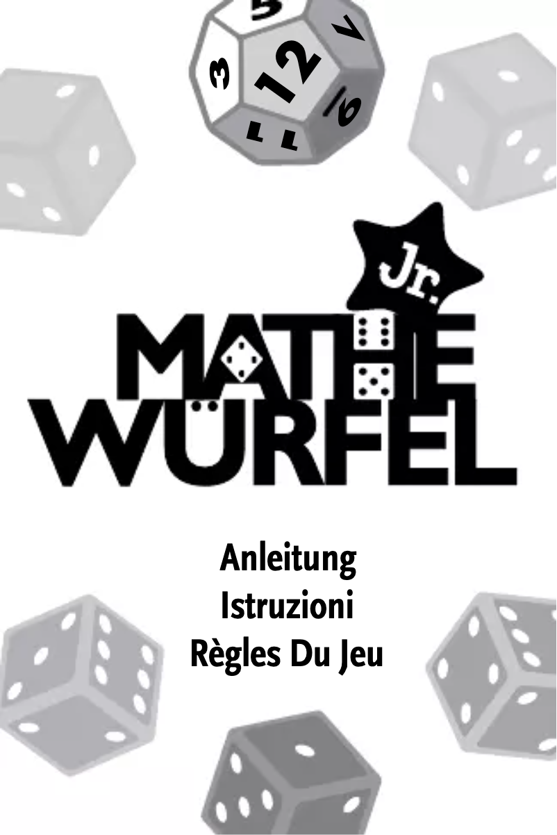Page n°1 - Manuel utilisateur ThinkFun Mathe Würfel Junior