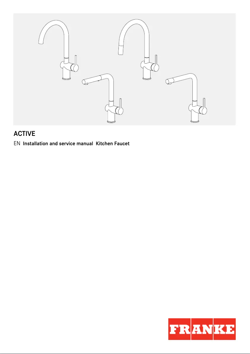 Page 1 of the manual User Manual Franke Active TA7720MB