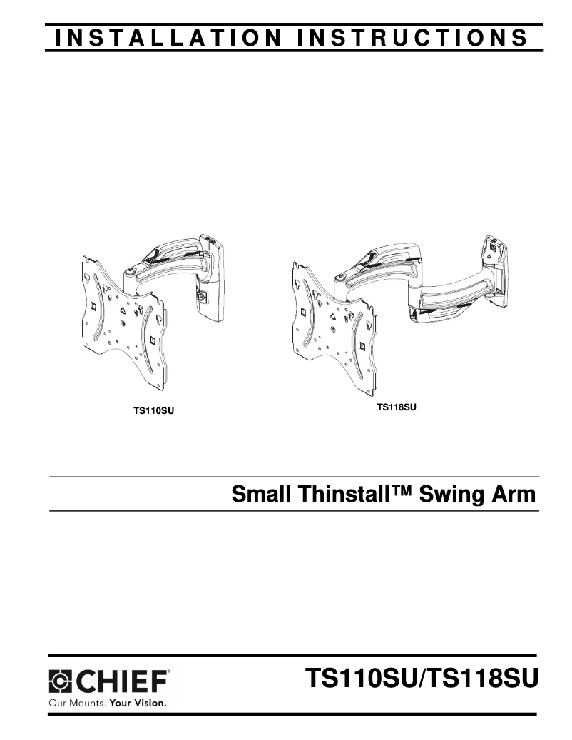 Page n°1 - Manuel utilisateur Chief TS110SU