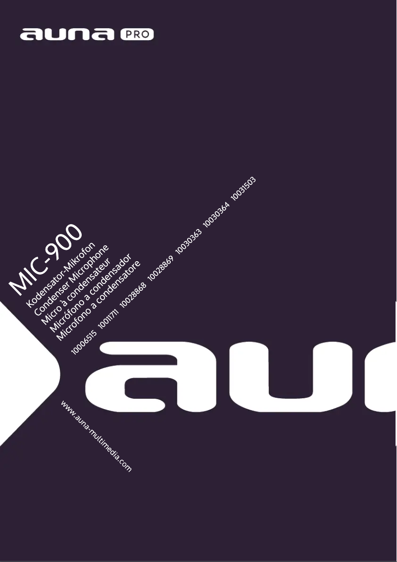 Page n°1 - Manuel utilisateur Auna MIC-900S