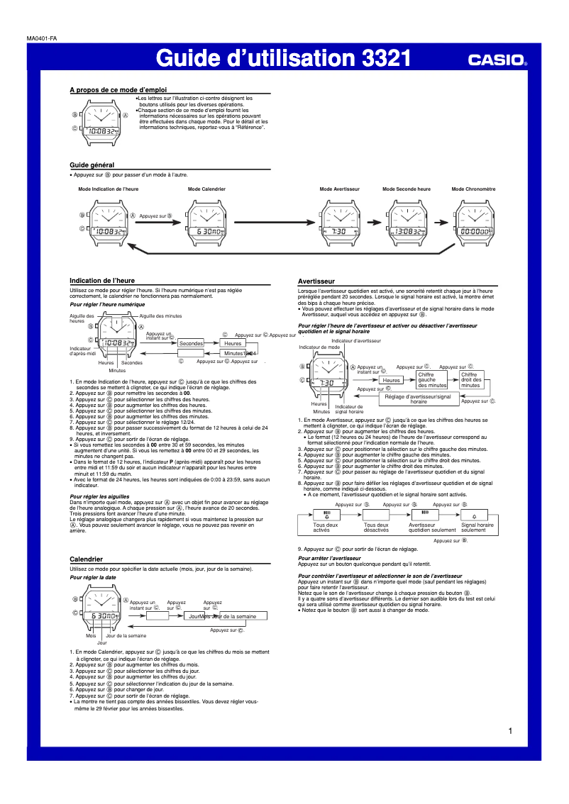 Image de la première page du manuel de l'appareil AEQ-110