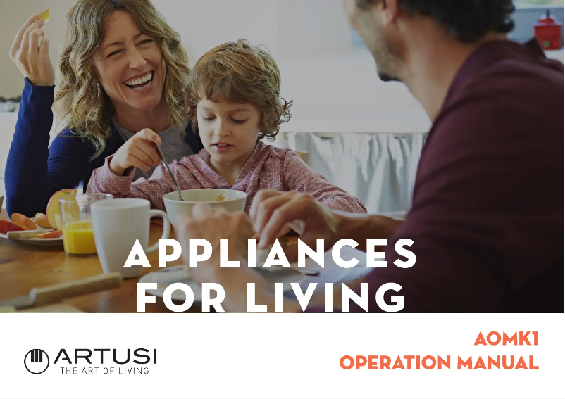 Page 1 de la notice Manuel utilisateur Artusi AOMK1