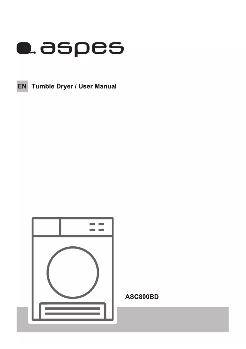 Page 1 de la notice Manuel utilisateur Aspes ASC800BD