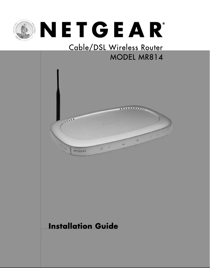 Page 1 de la notice Guide d'installation Netgear MR814