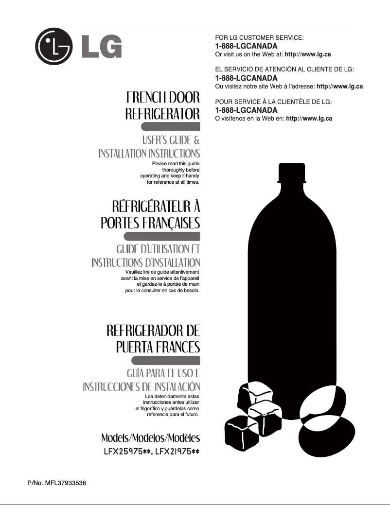 Image de la première page du manuel de l'appareil LFX25975ST