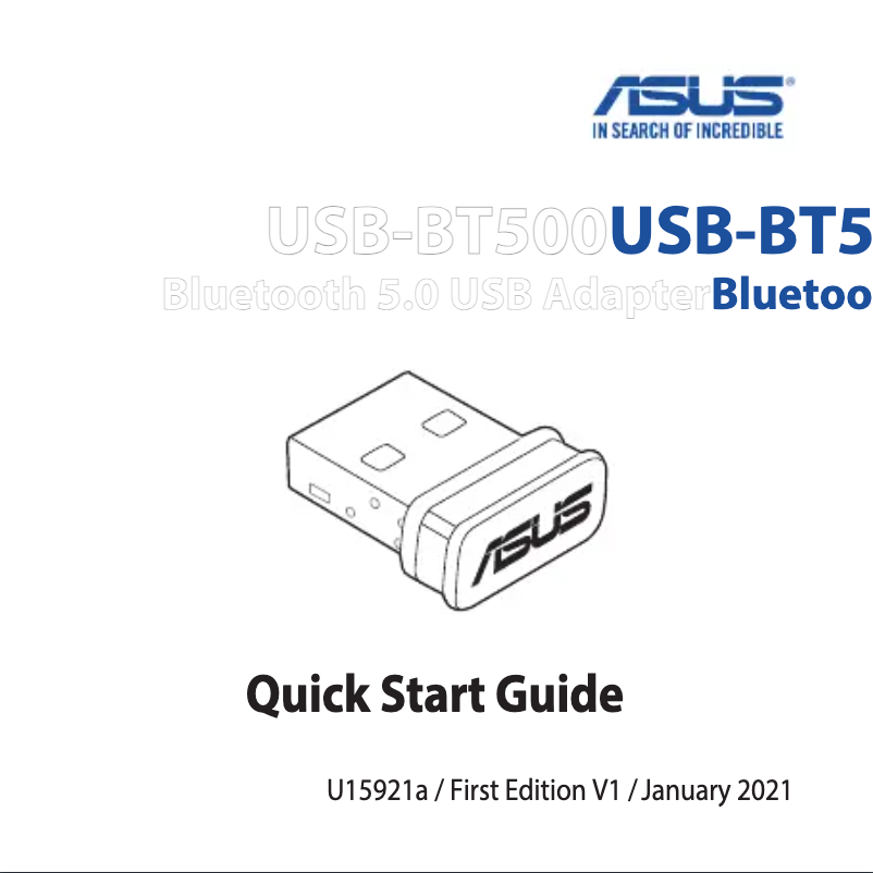 Page 1 de la notice Manuel utilisateur Asus USB-BT500