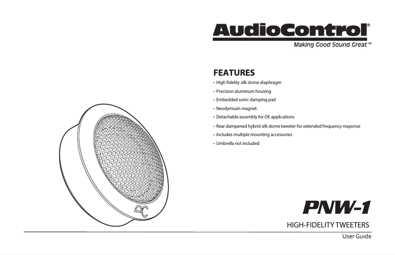 Página 1 del manual Manual de usuario AudioControl PNW-1