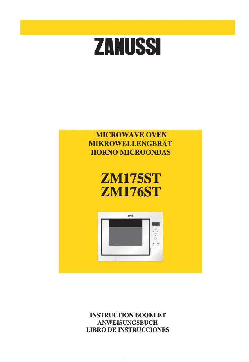 Page n°1 - Manuel utilisateur Zanussi ZM176STX