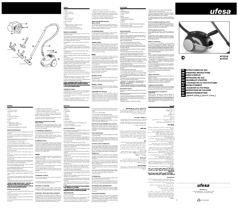 Page n°1 - Manuel utilisateur Ufesa AC5518
