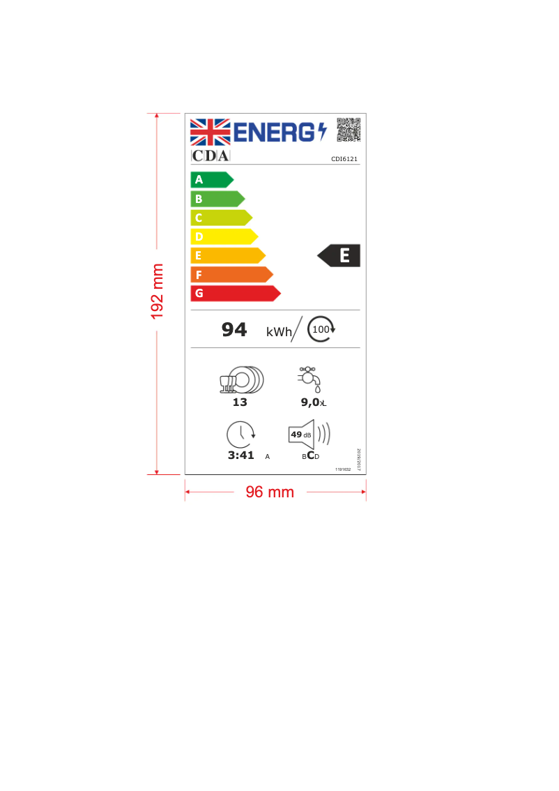 Page n°1 - Label énergétique CDA CDI6121