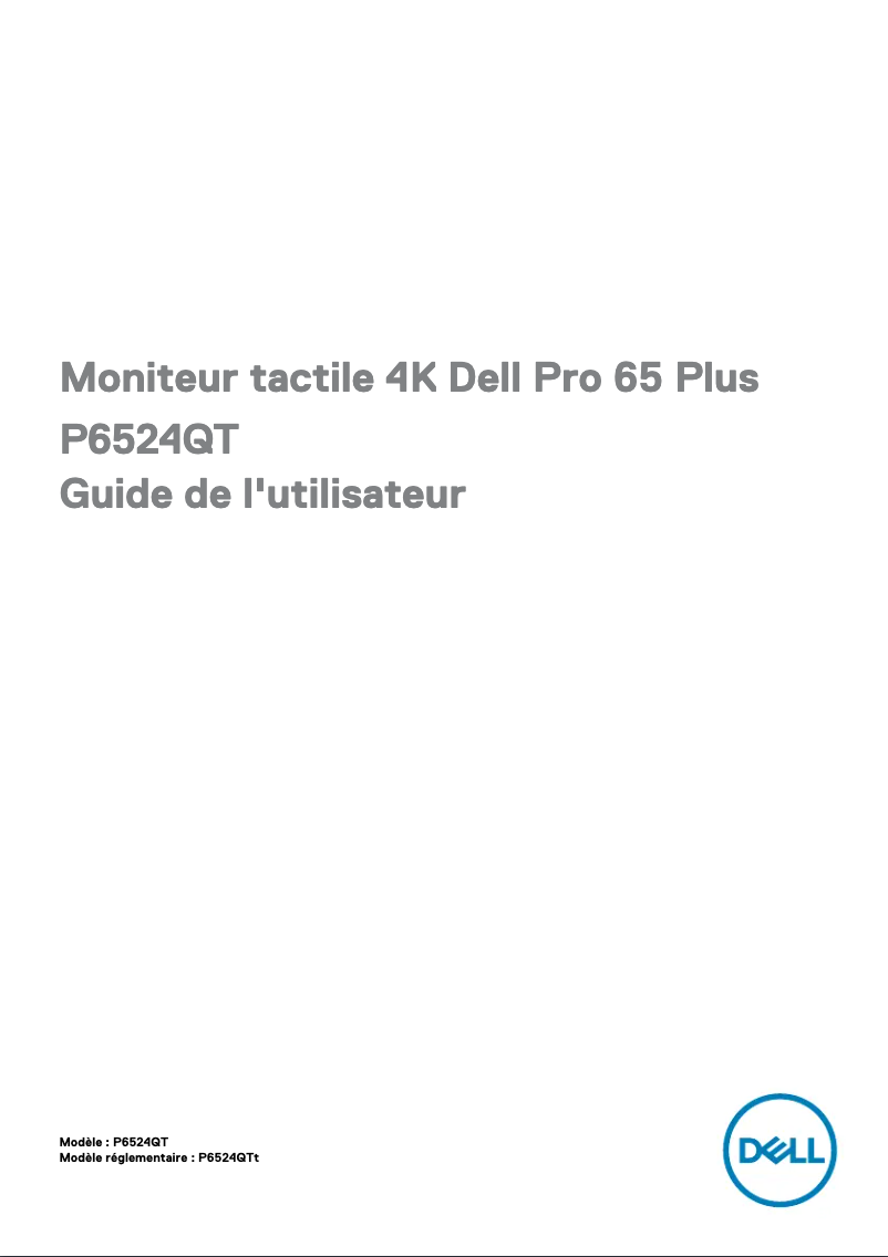 Page n°1 - Manuel utilisateur Dell P6524QT