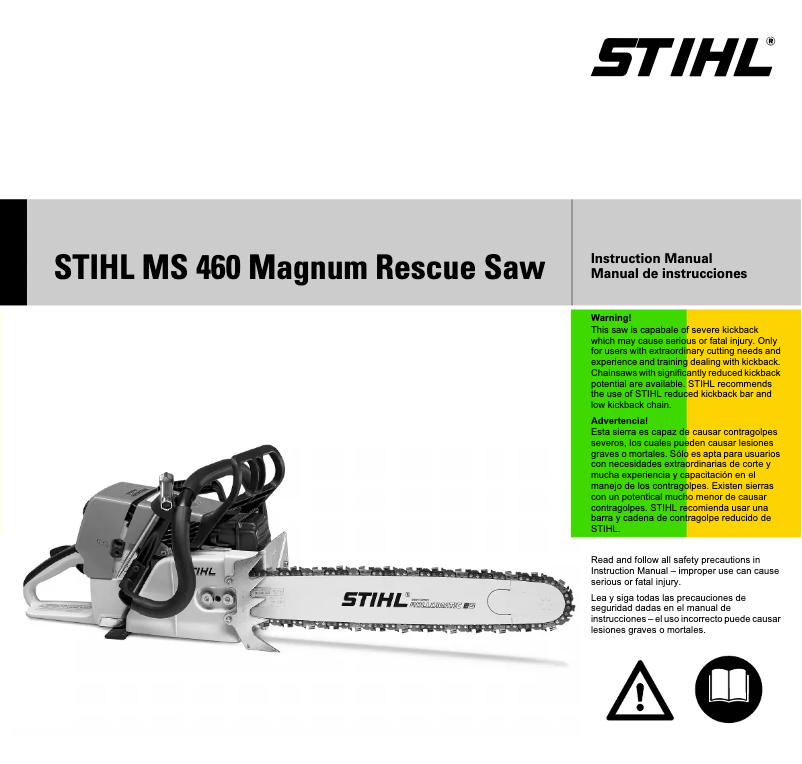 Page 1 de la notice Manuel utilisateur Stihl MS 460 Rescue