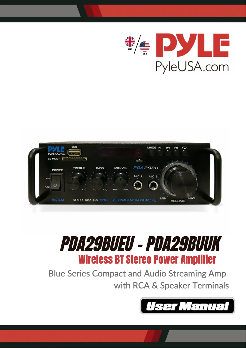 Página 1 del manual Manual de usuario Pyle PDA29BU