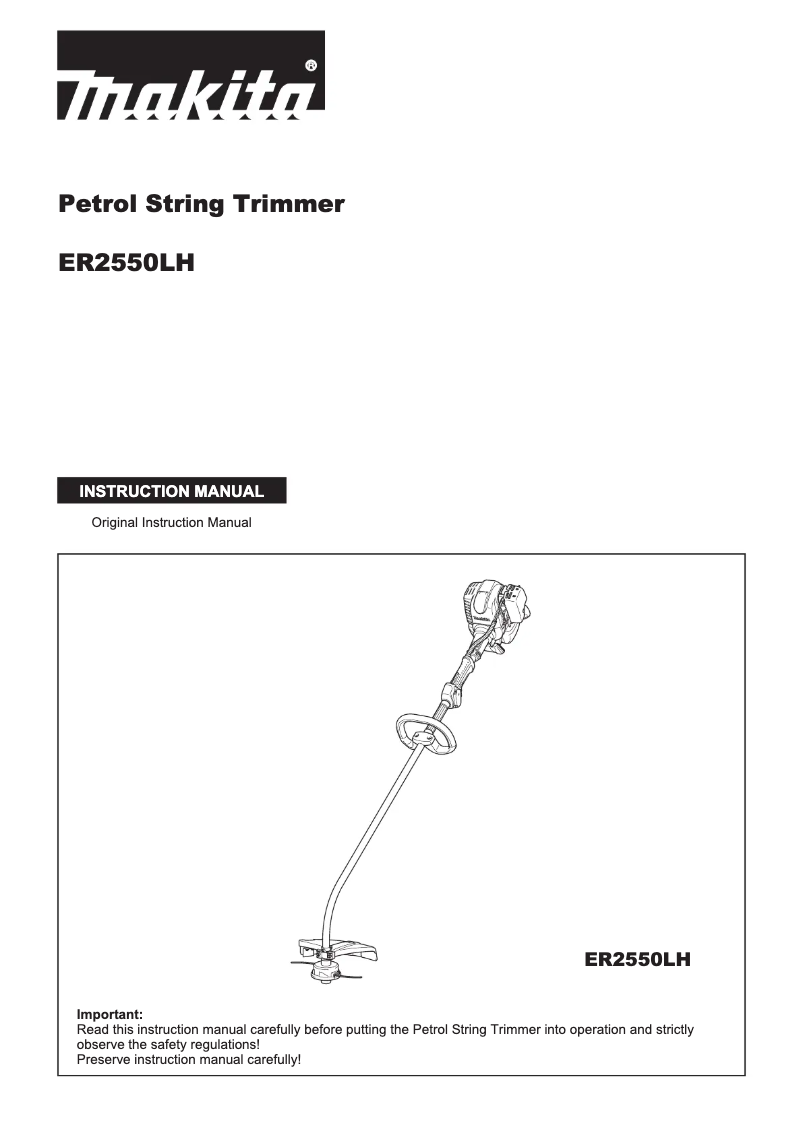 Page 1 de la notice Manuel utilisateur Makita ER2550LH
