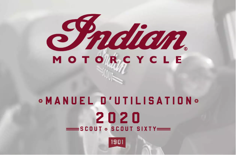 Page 1 de la notice Manuel utilisateur Indian Scout Sixty (2020)
