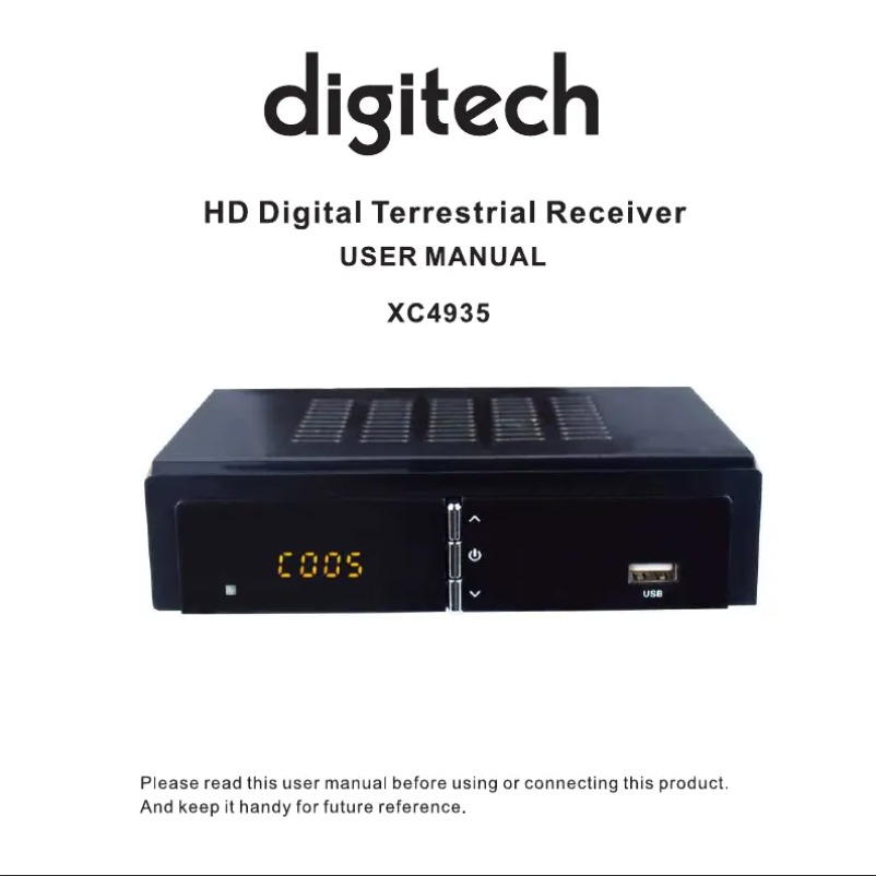 Page 1 de la notice Manuel utilisateur Digitech XC4935