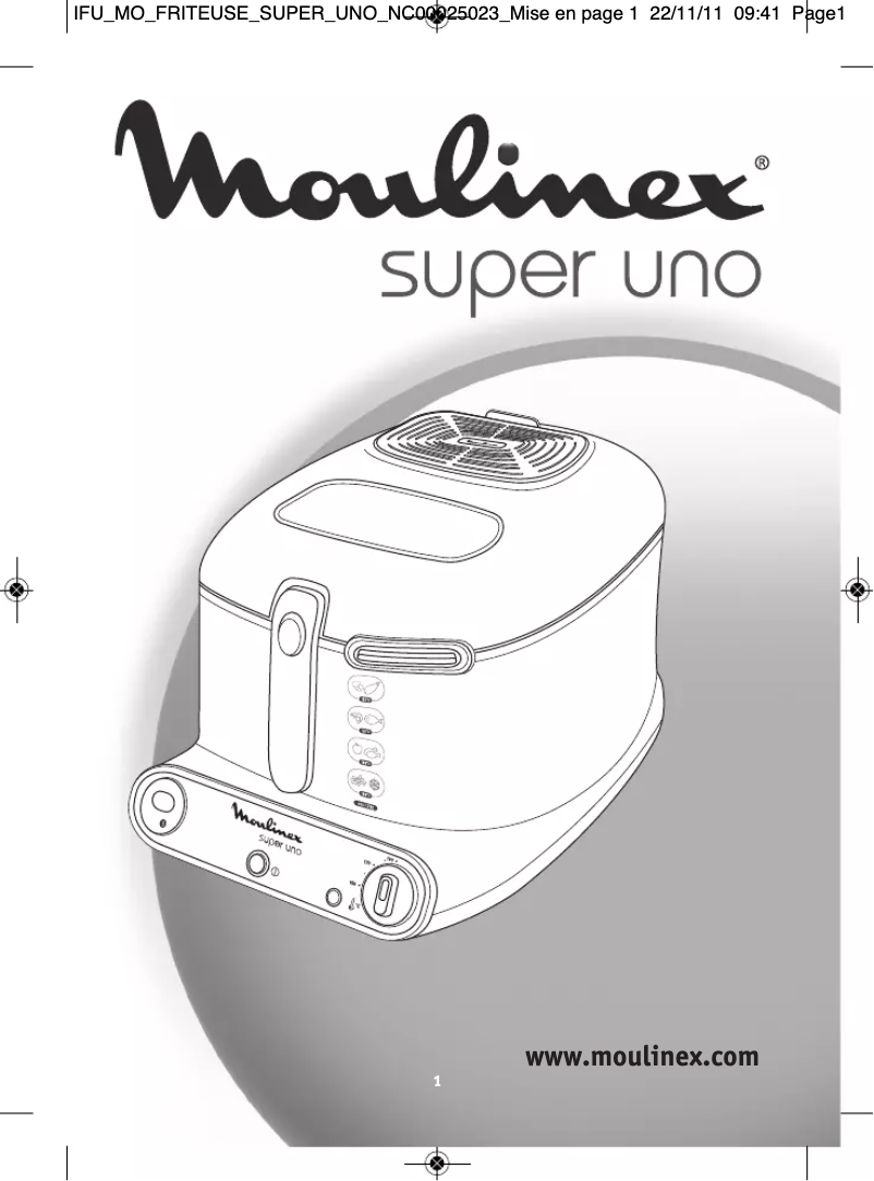 Page n°1 - Manuel utilisateur Moulinex AM302130 Super Uno