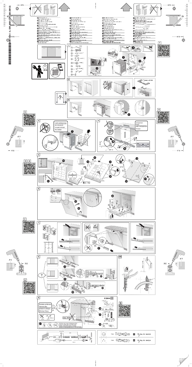 Page n°1 - Guide d'installation Siemens iQ100 SR615X00CE