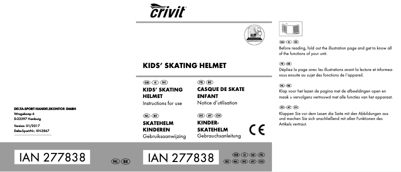 Page n°1 - Manuel utilisateur Crivit IAN 277838