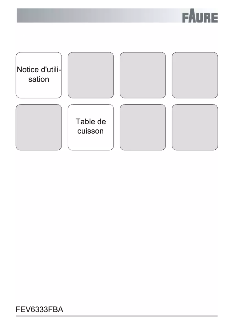 Page 1 de la notice Manuel utilisateur Faure FEV6333FBA