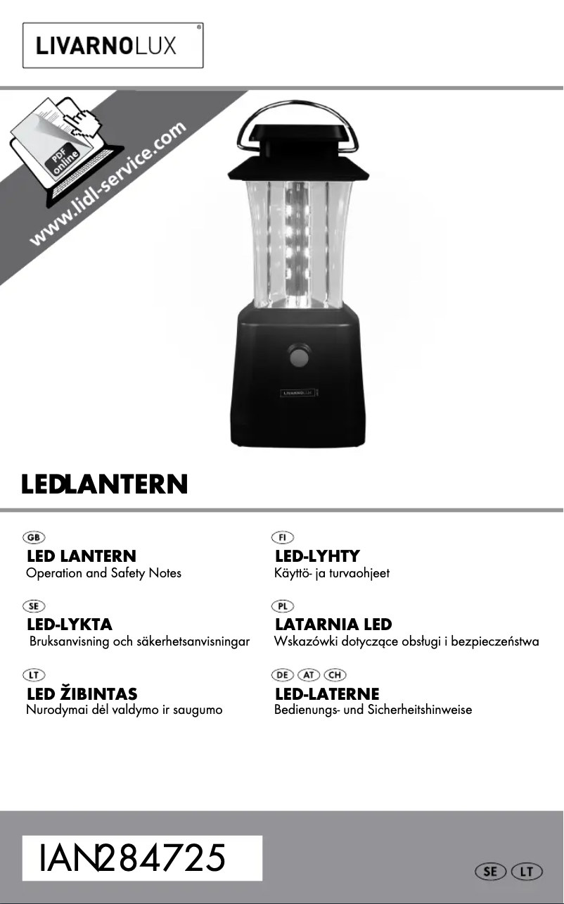 Page 1 de la notice Manuel utilisateur Livarno Lux HG02027