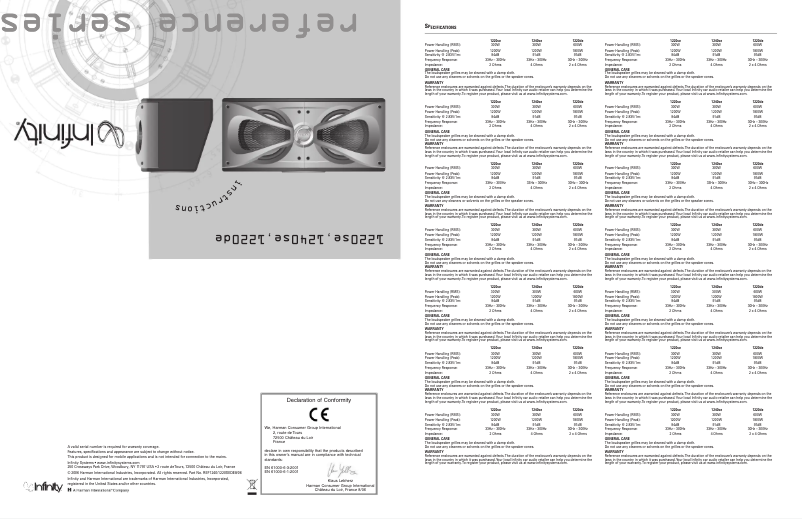 Image de la première page du manuel de l'appareil Reference 1240SE