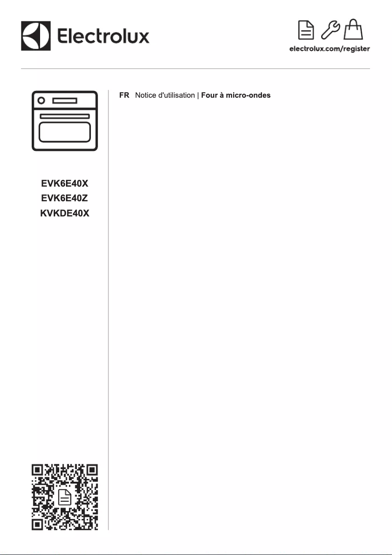Page n°1 - Manuel utilisateur Electrolux KVKDE40X
