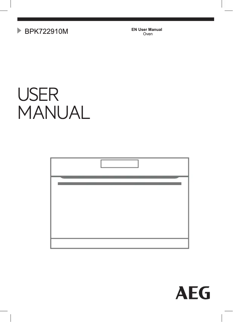 Page 1 de la notice Manuel utilisateur AEG BPK722910M