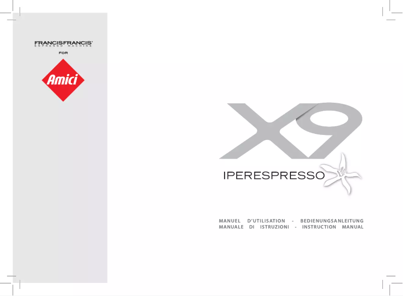 Image de la première page du manuel de l'appareil X9 MIE