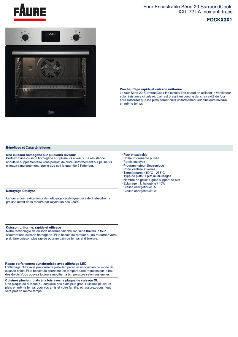 Image de la première page du manuel de l'appareil FOCKX3X1