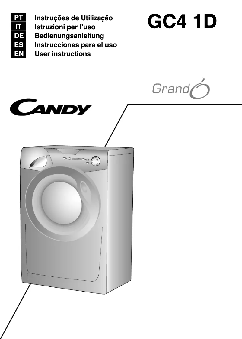 Page n°1 - Manuel utilisateur Candy GC4 1061D2/1-S