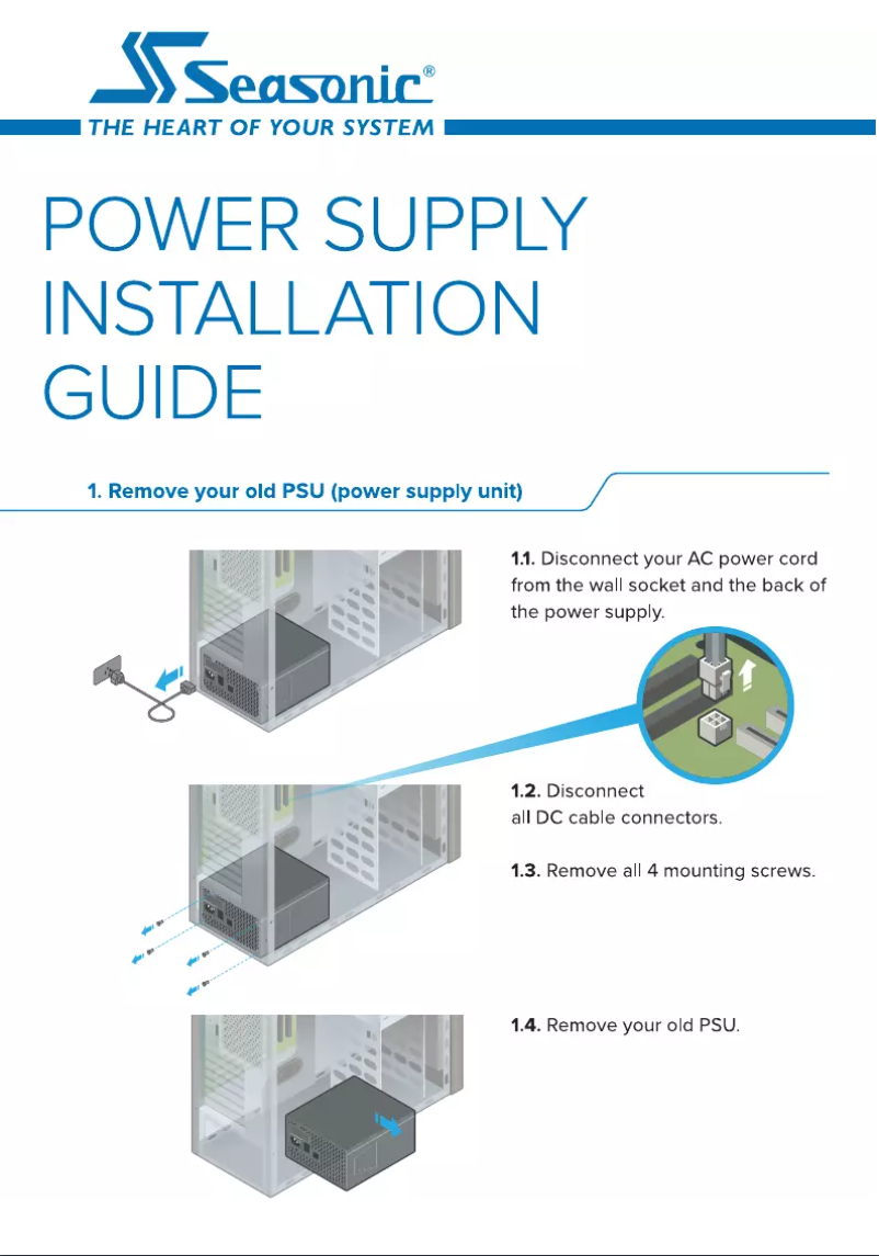 Page 1 de la notice Manuel utilisateur Seasonic Prime TX-1000