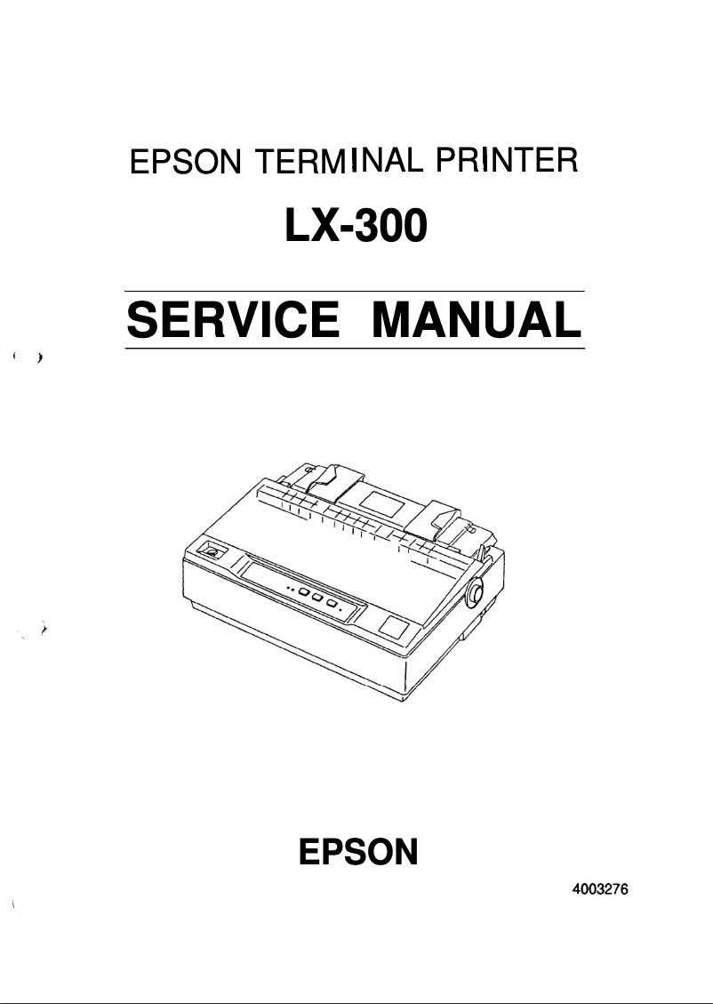 Page 1 de la notice Manuel utilisateur Epson LX-300