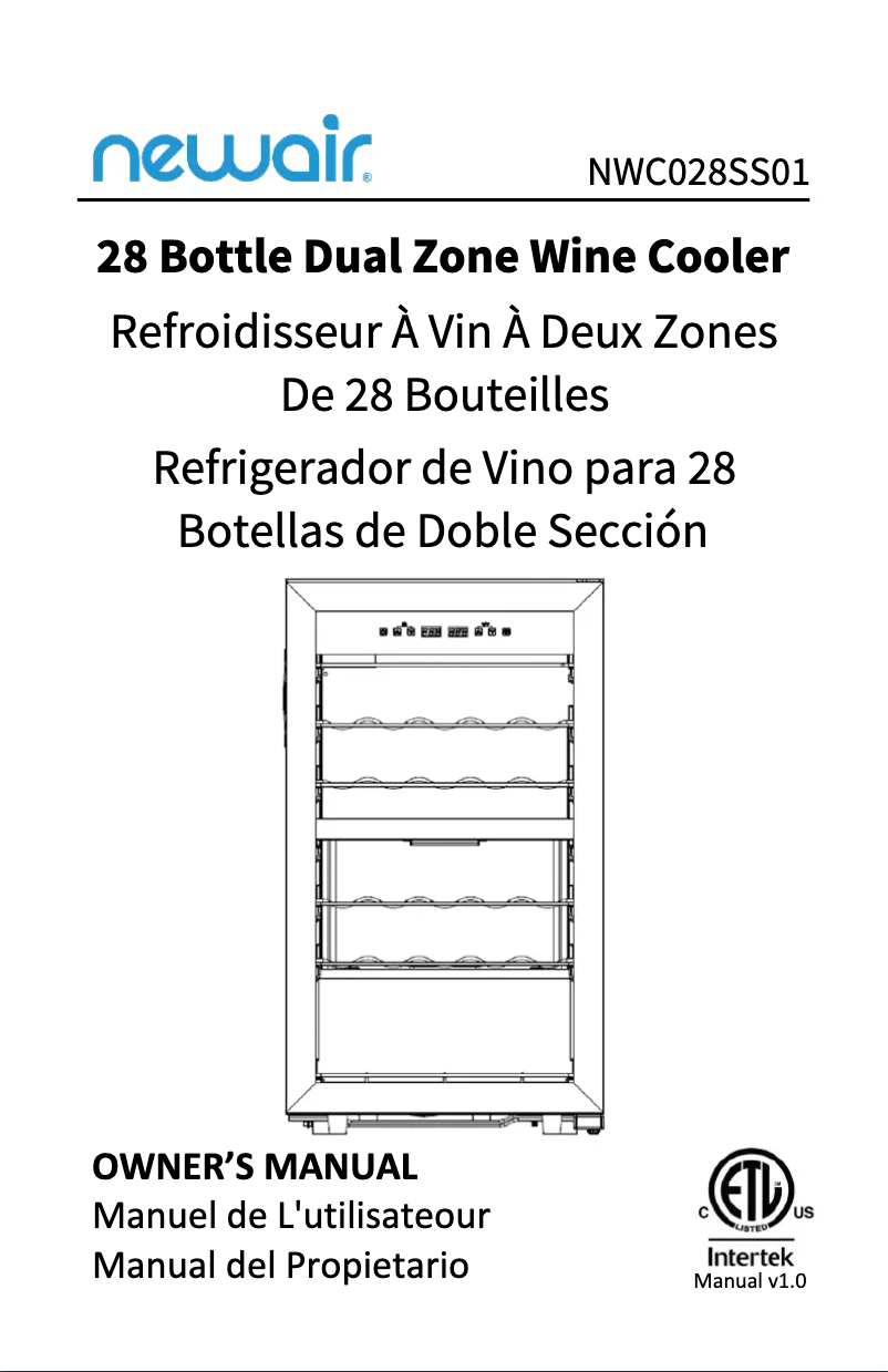 Image de la première page du manuel de l'appareil NWC028SS01