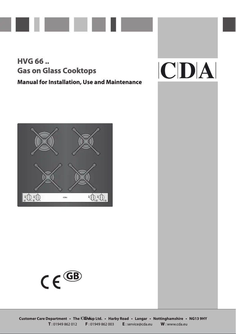Page n°1 - Manuel utilisateur CDA HVG66