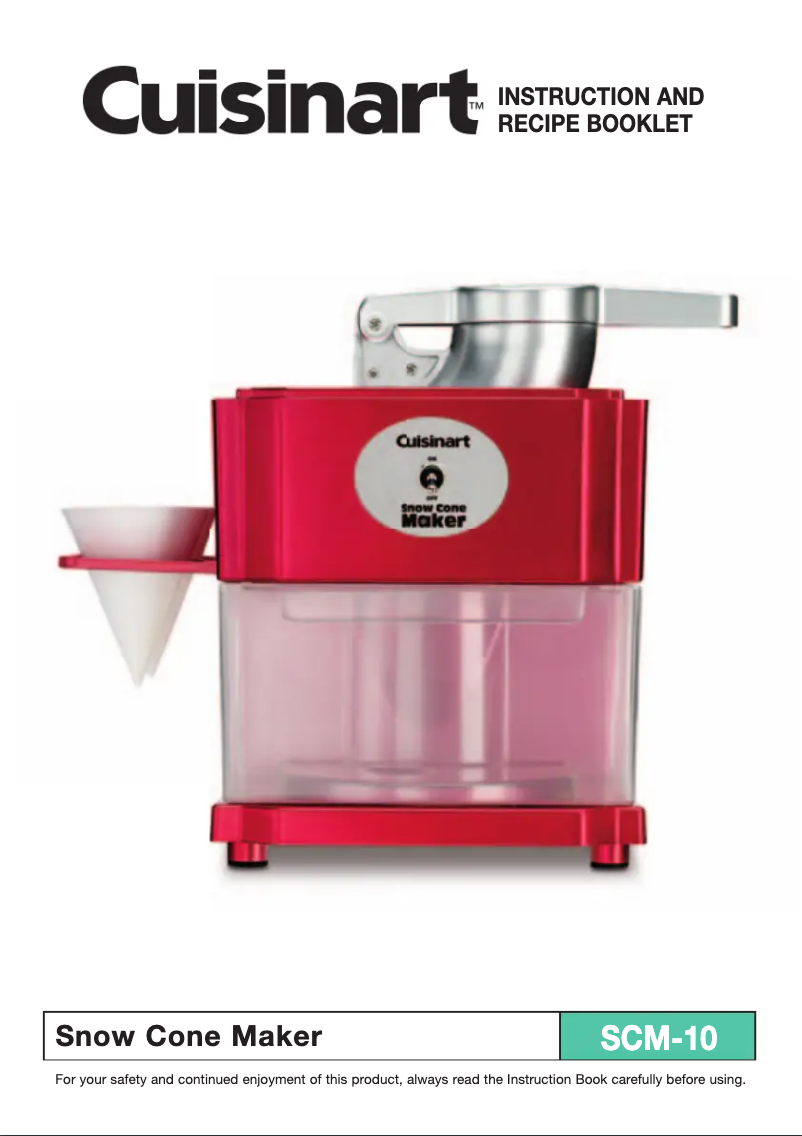 Image de la première page du manuel de l'appareil SCM-10