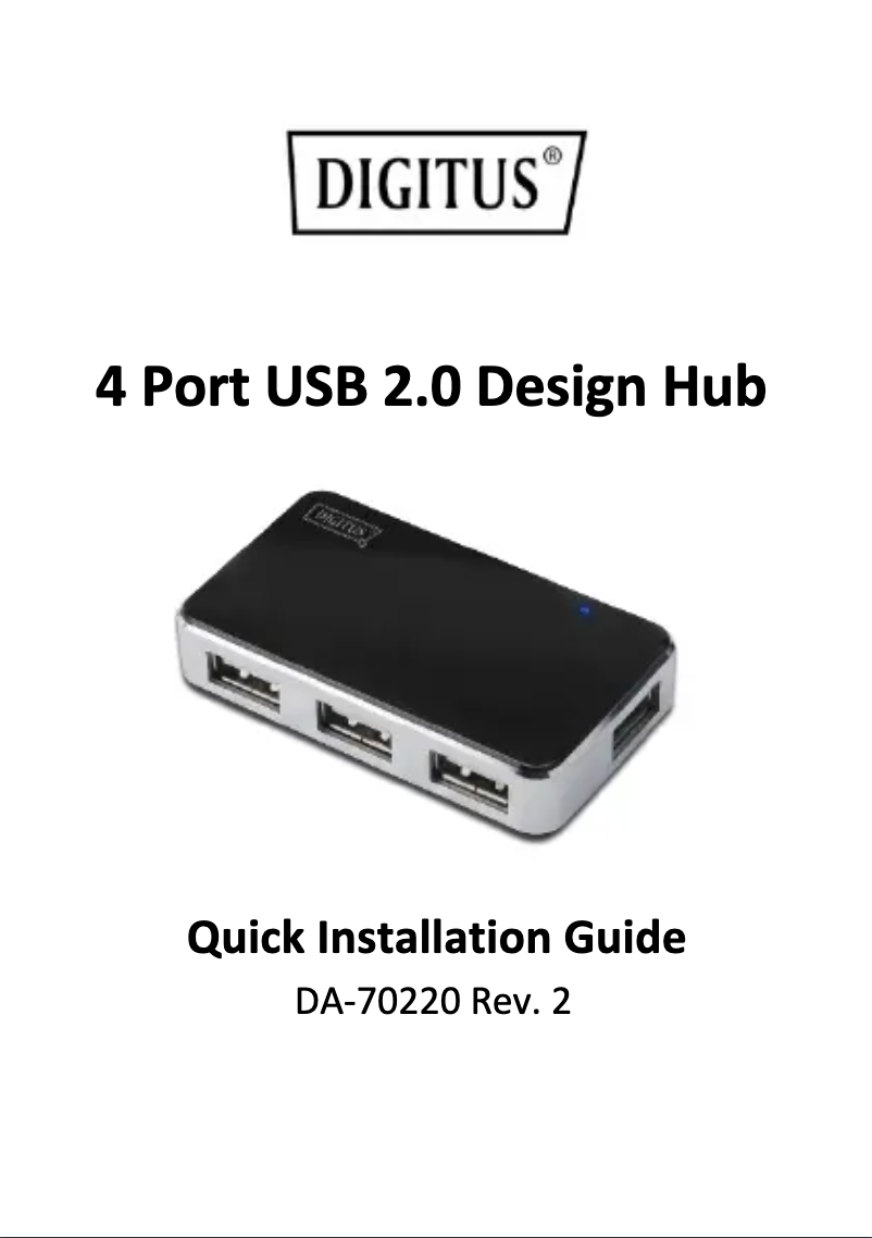 Page 1 de la notice Manuel utilisateur Digitus DA-70220