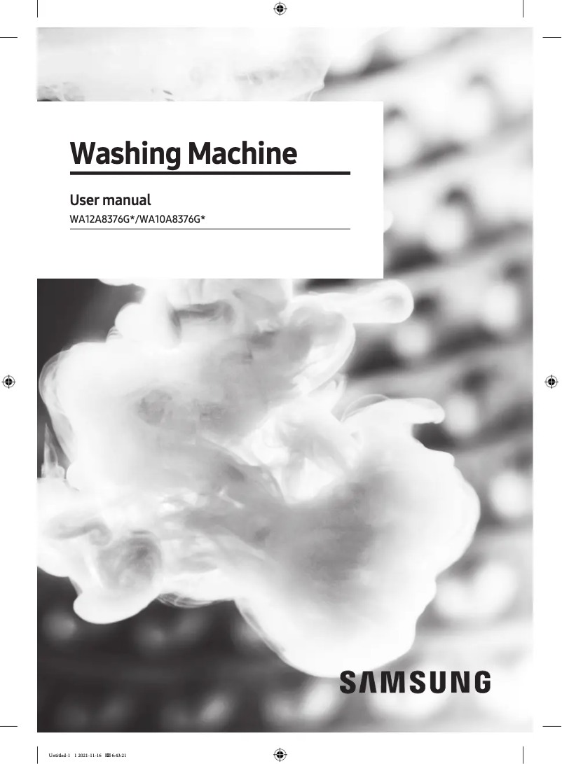 Page n°1 - Manuel utilisateur Samsung WA12A8376GW