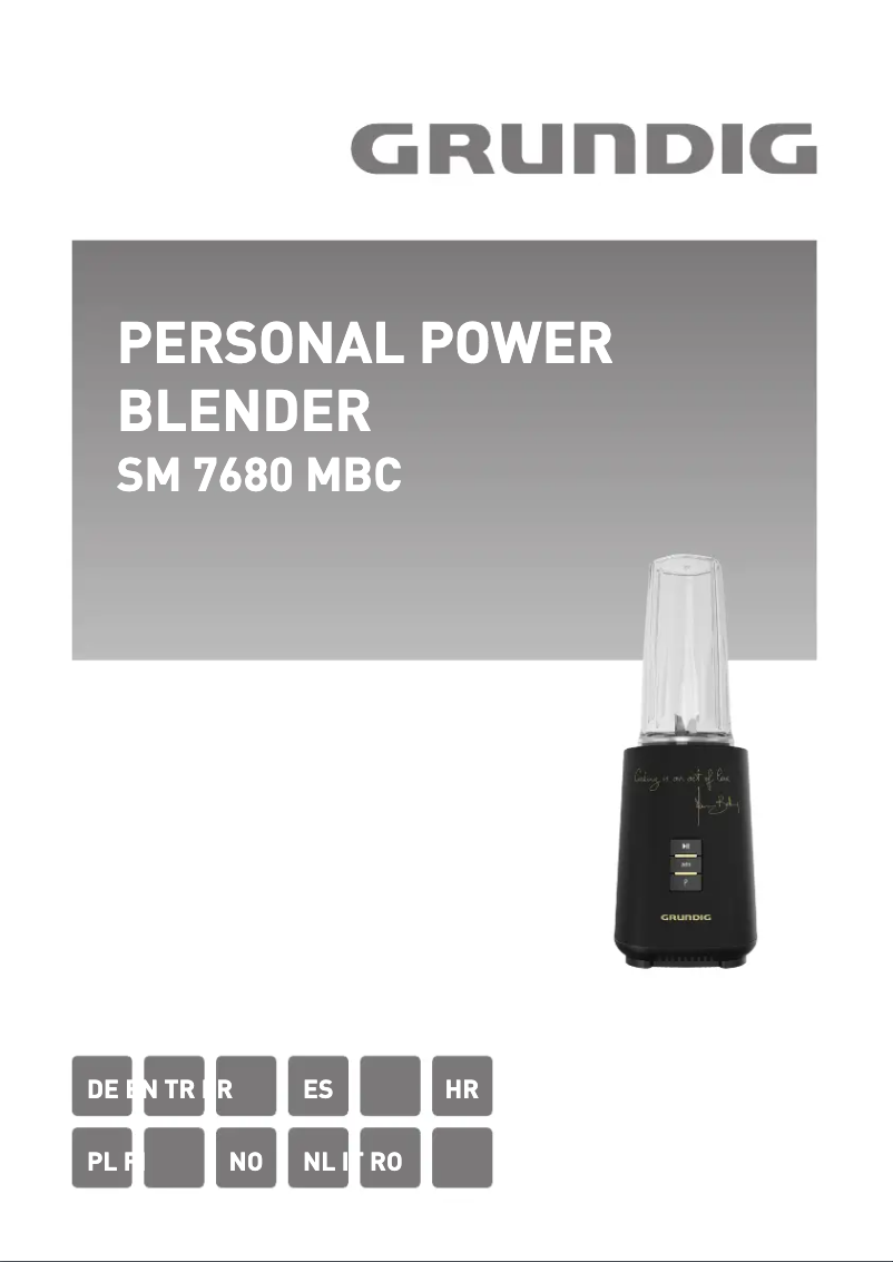 Page n°1 - Manuel utilisateur Grundig SM 7680 MBC