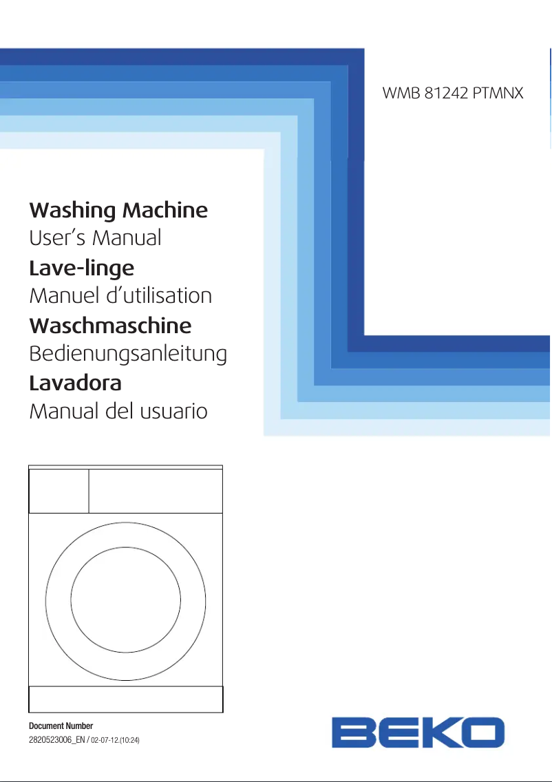 Page n°1 - Manuel utilisateur Beko WMB 81242 PTMNX