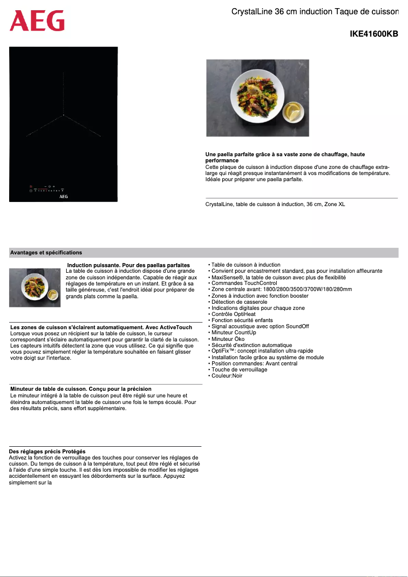 Image de la première page du manuel de l'appareil IKE41600KB