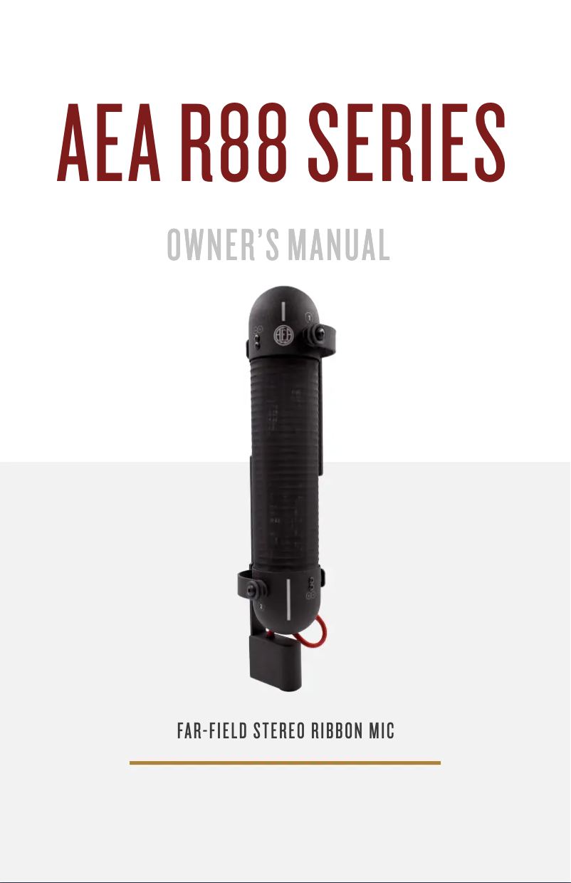 Page 1 de la notice Manuel utilisateur AEA R88