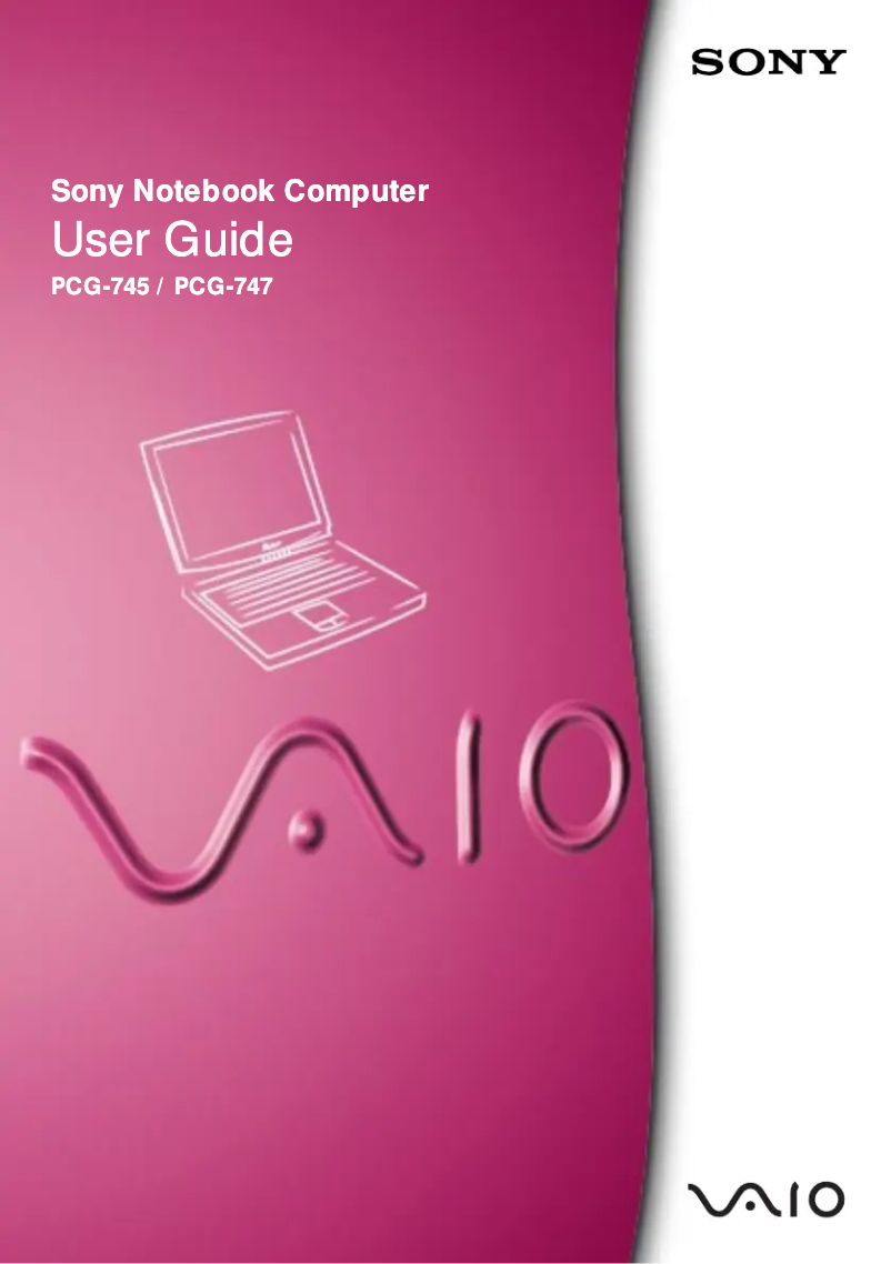 Page n°1 - Manuel utilisateur Sony Vaio PCG-747